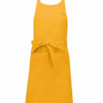 Katoenen schort met zak, mustard — productfoto 26