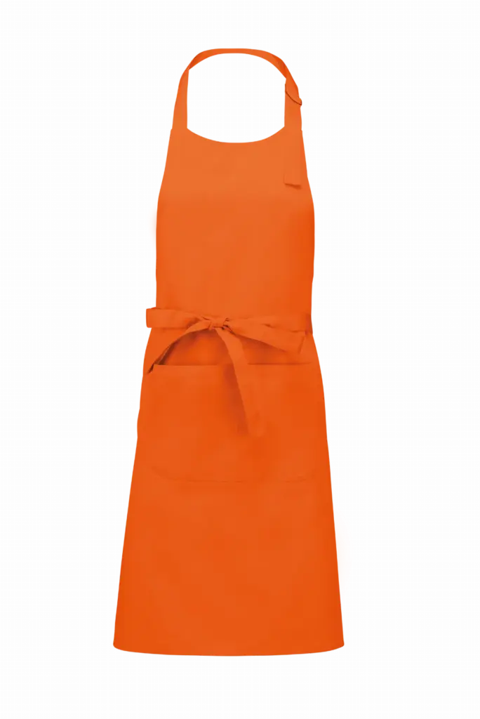 Katoenen schort met zak, orange — productfoto 29