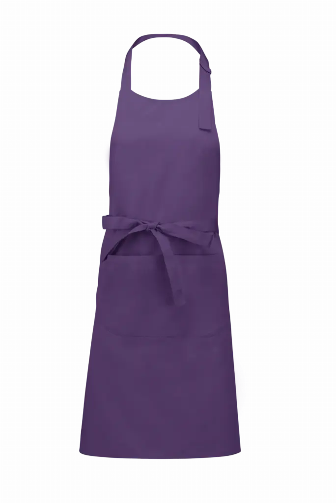 Katoenen schort met zak, purple — productfoto 30