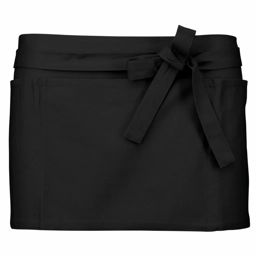 Katoenen kort schort, black — productfoto 6
