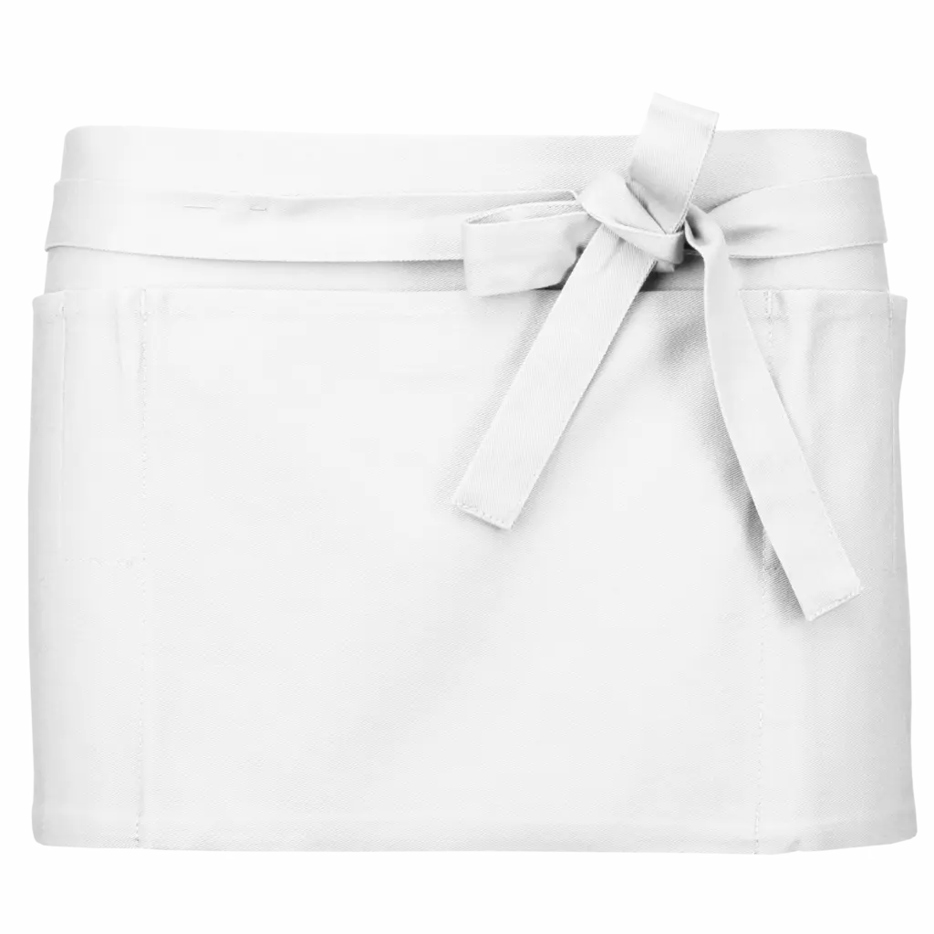 Katoenen kort schort, white — productfoto 13