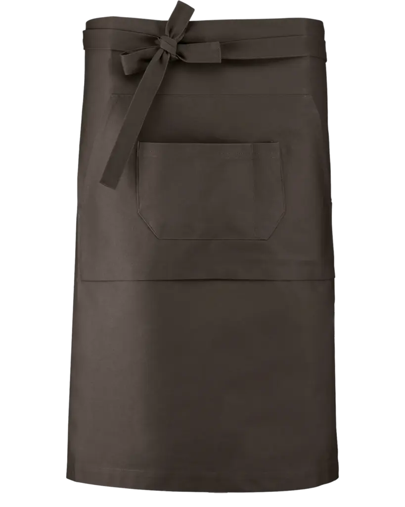 Katoenen lang schort, dark grey — productfoto 8