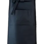 Katoenen lang schort, navy — productfoto 11