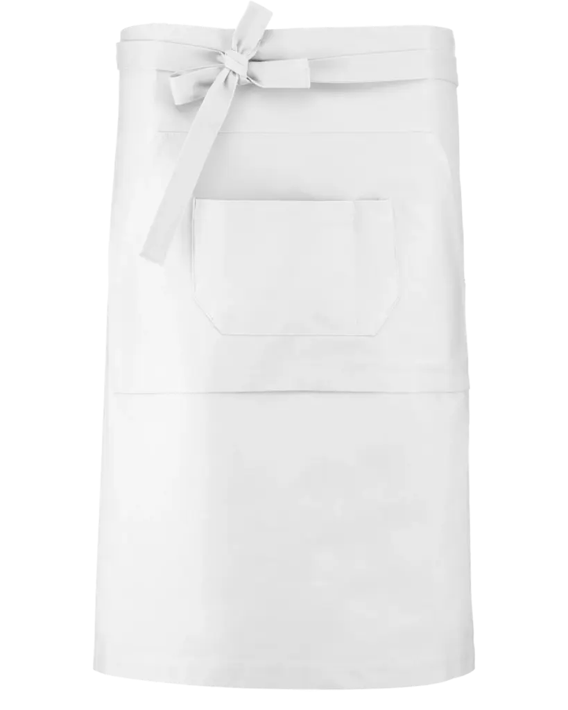 Katoenen lang schort, white — productfoto 13