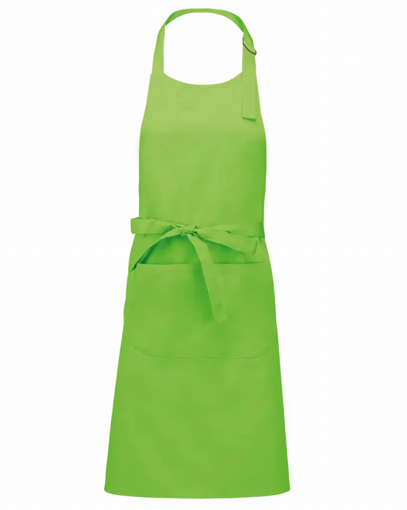 Schort van Polykatoen met zak, lime — productfoto 21