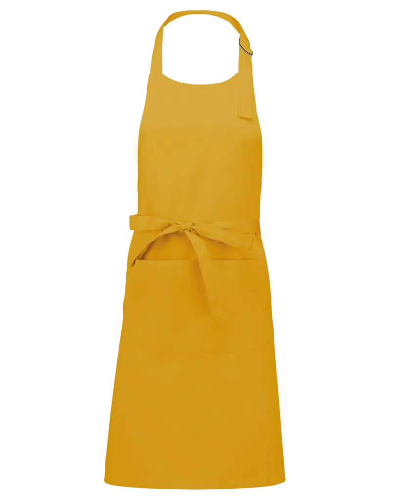 Schort van Polykatoen met zak, mustard — productfoto 23