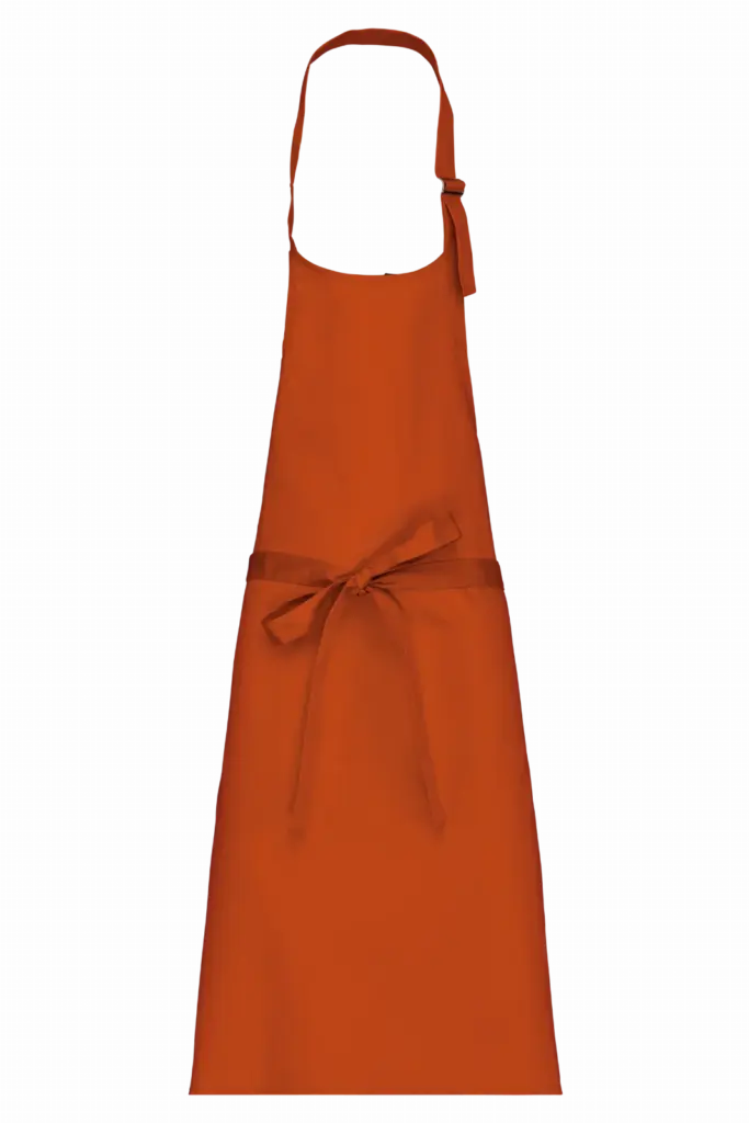 Katoenen schort zonder zak, burnt orange — productfoto 8