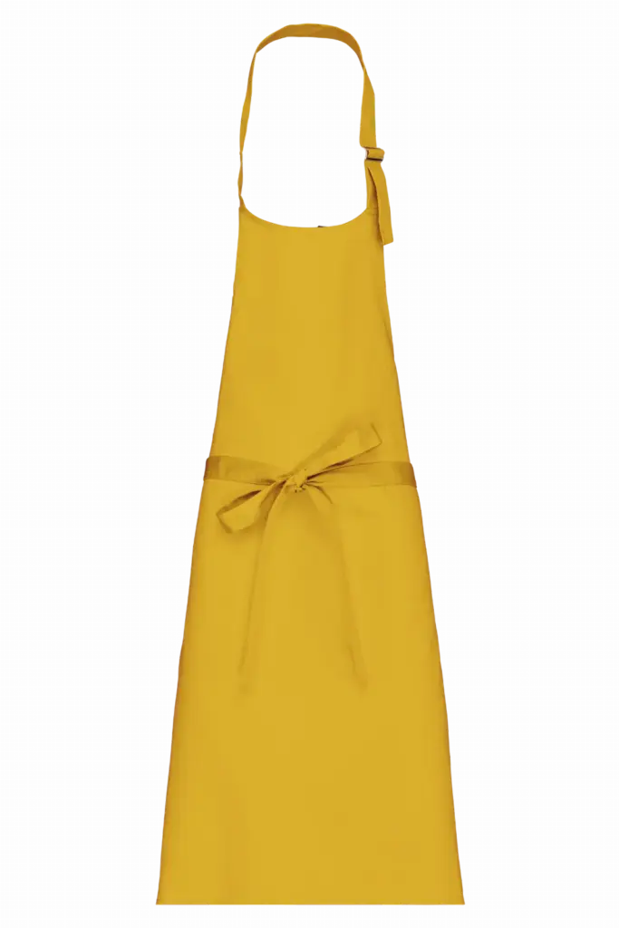 Katoenen schort zonder zak, mustard — productfoto 23