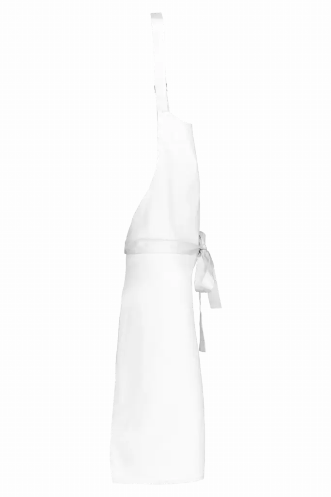 PS_K895-S_WHITE - Hidalgo-werbeartikel Katoenen schort zonder zak, white — productfoto 30