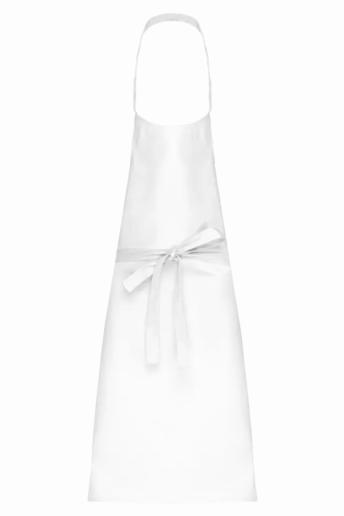 Katoenen schort zonder zak, white — productfoto 31