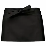 Polykatoen kort schort, black — productfoto 4