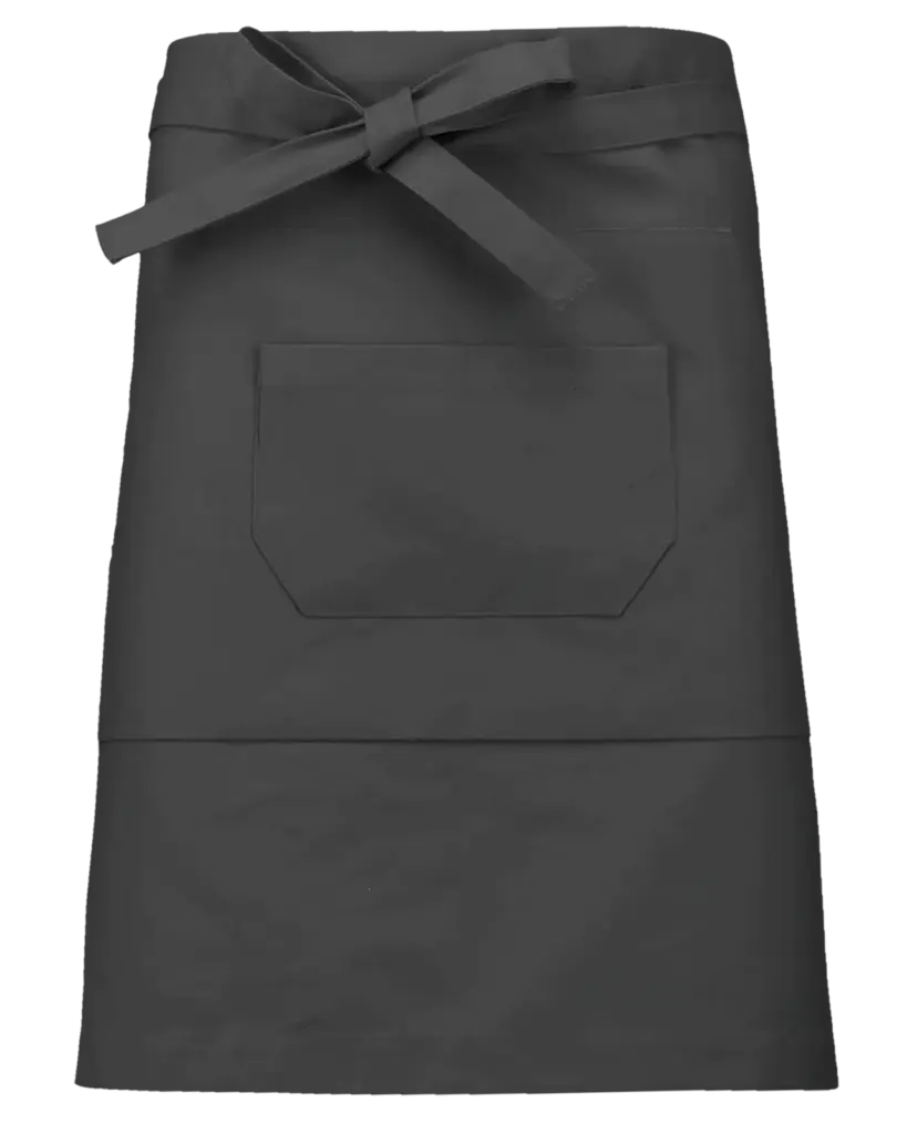 Polykatoen halflang schort, dark grey — productfoto 8