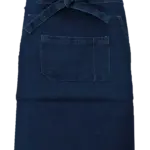Polykatoen halflang schort, denim — productfoto 9
