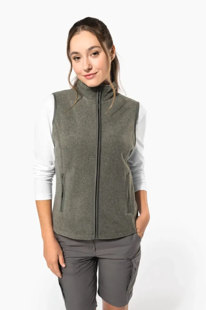 Bodywarmer van microfleece dames