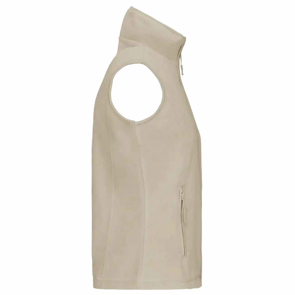 Bodywarmer van microfleece dames, beige — productfoto 6