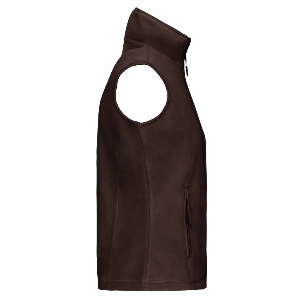 Bodywarmer van microfleece dames, chocolate — productfoto 9