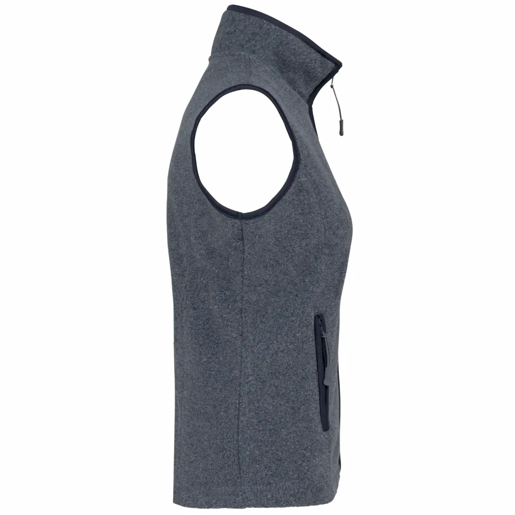 Bodywarmer van microfleece dames, french navy heather — productfoto 15