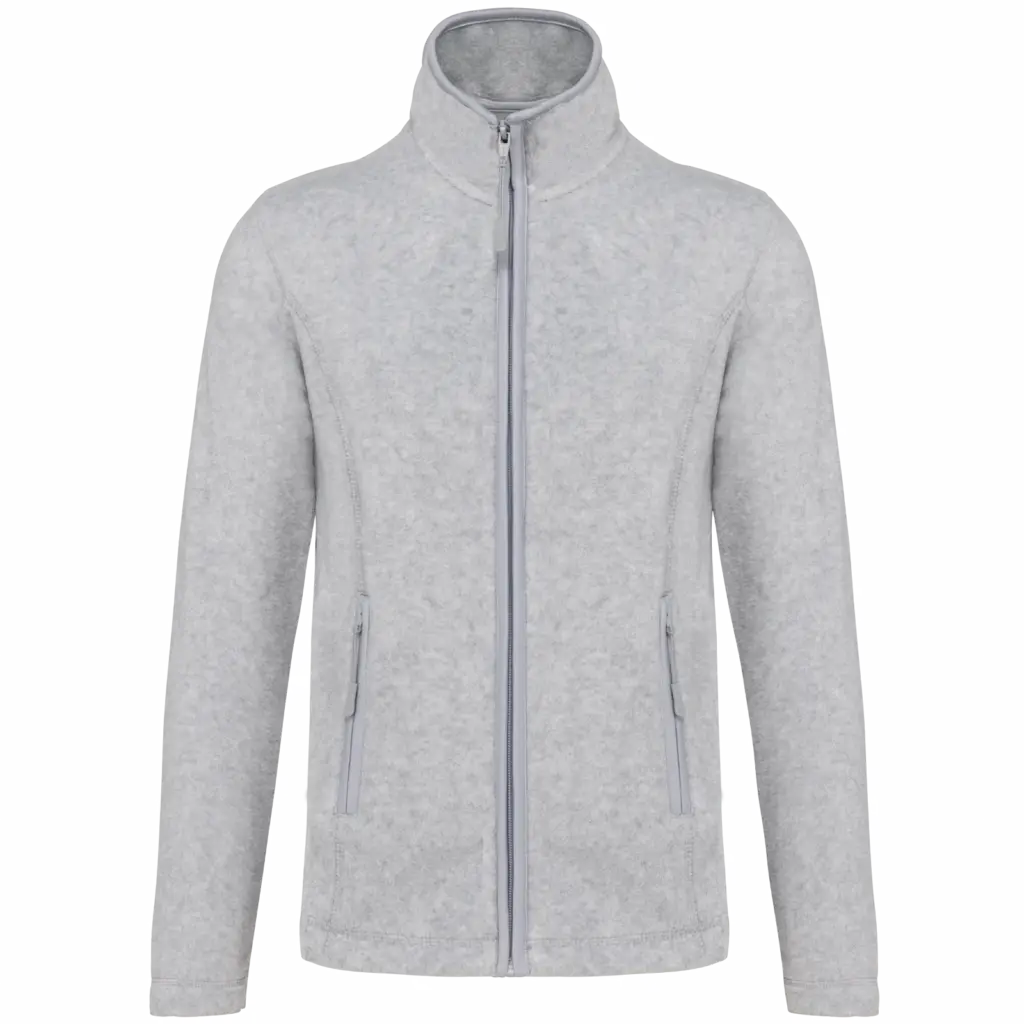 Microfleece met rits dames, ash heather — productfoto 6