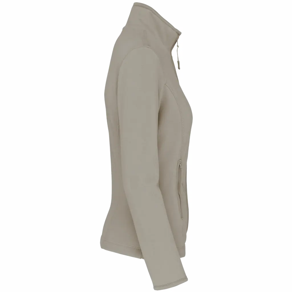 PS_K907-S_BEIGE - Hidalgo-werbeartikel Microfleece met rits dames, beige — productfoto 6