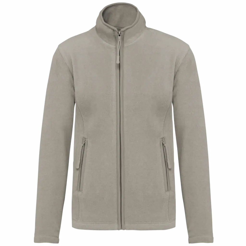 Microfleece met rits dames, beige — productfoto 7