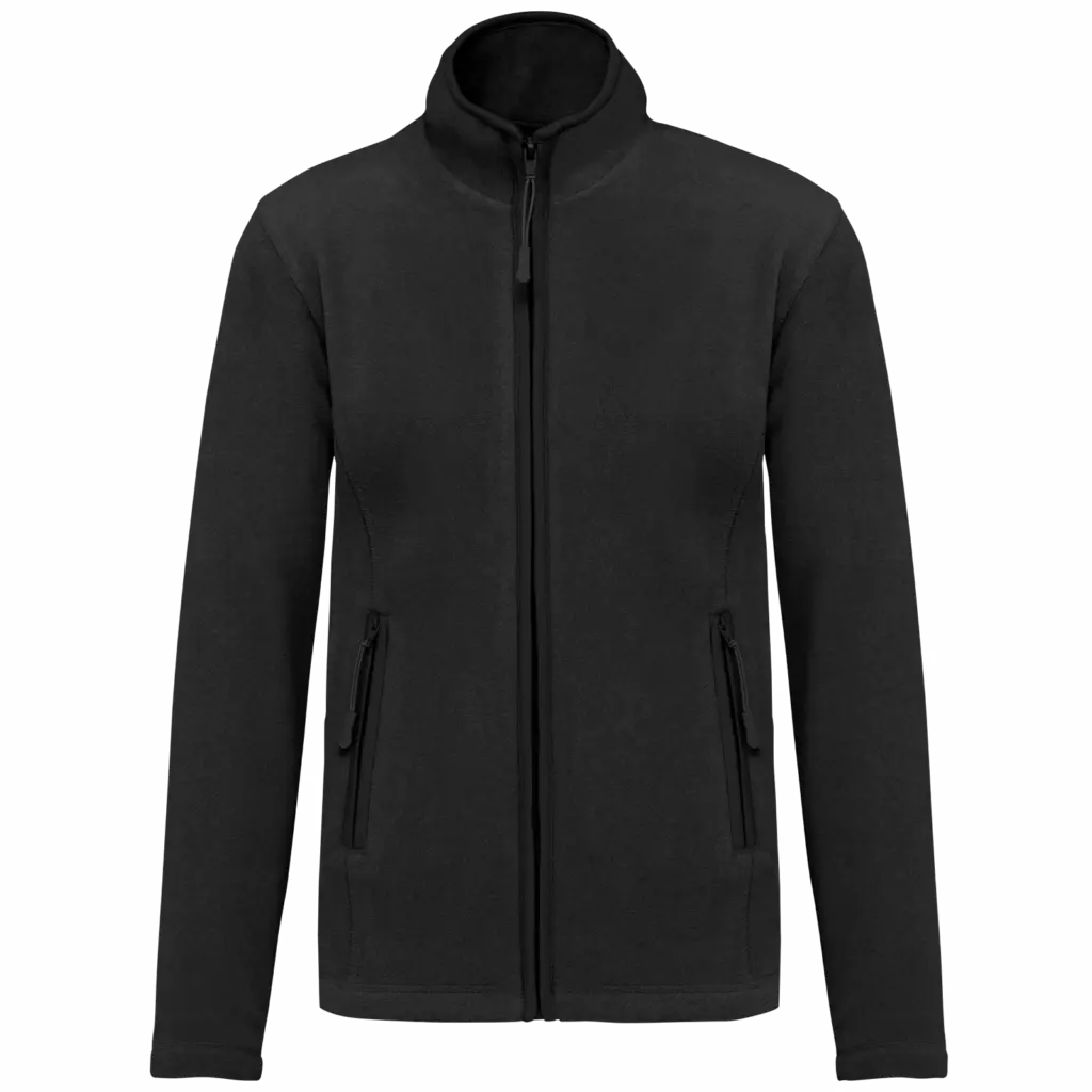 Microfleece met rits dames, black — productfoto 8