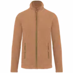 Microfleece met rits dames, camel heather — productfoto 9