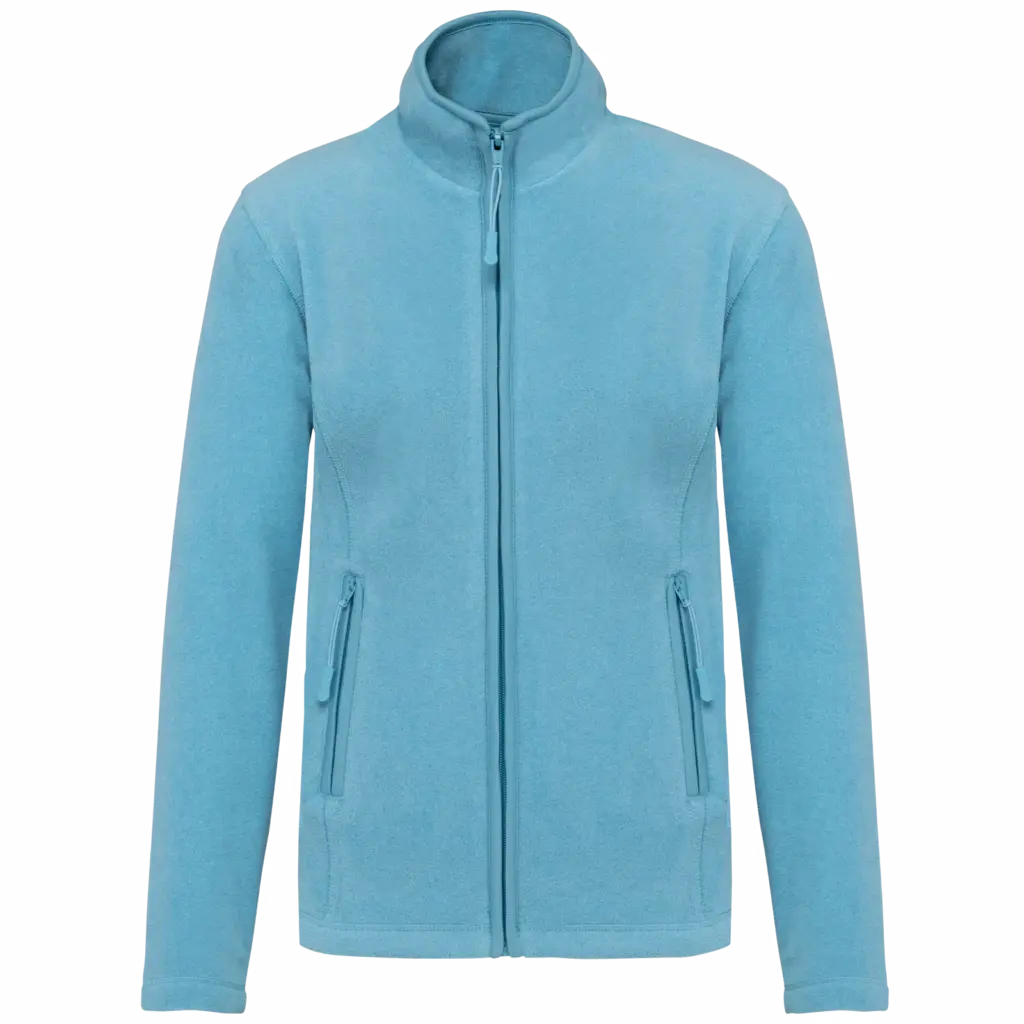 Microfleece met rits dames, cloudy blue heather — productfoto 11
