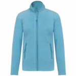 Microfleece met rits dames, cloudy blue heather — productfoto 11