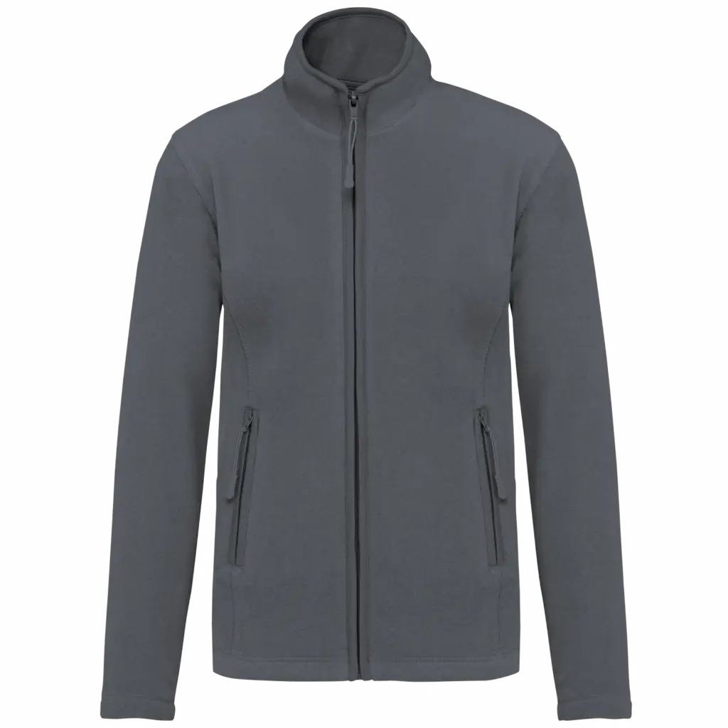 Microfleece met rits dames, convoy grey — productfoto 12