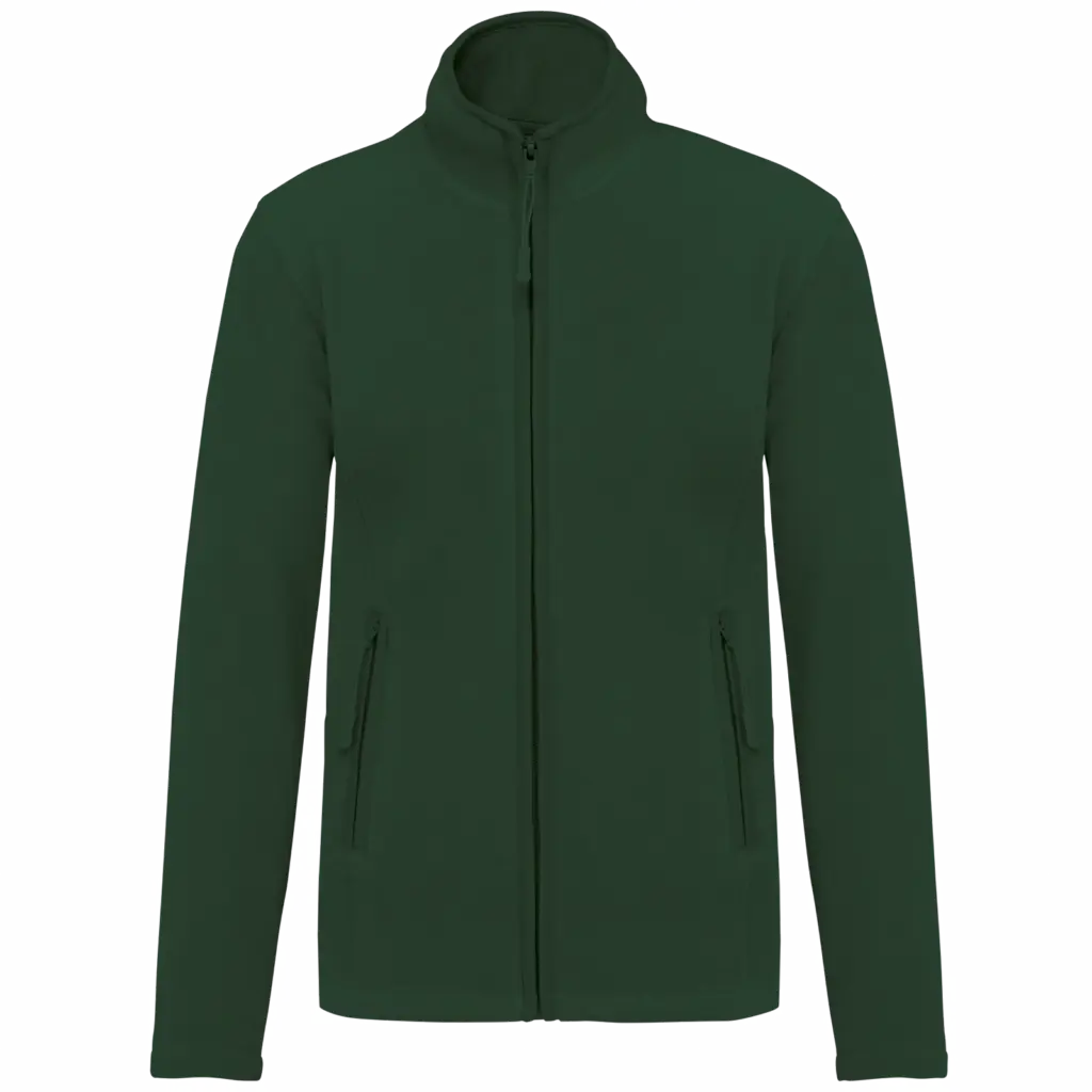 Microfleece met rits dames, forest green — productfoto 15