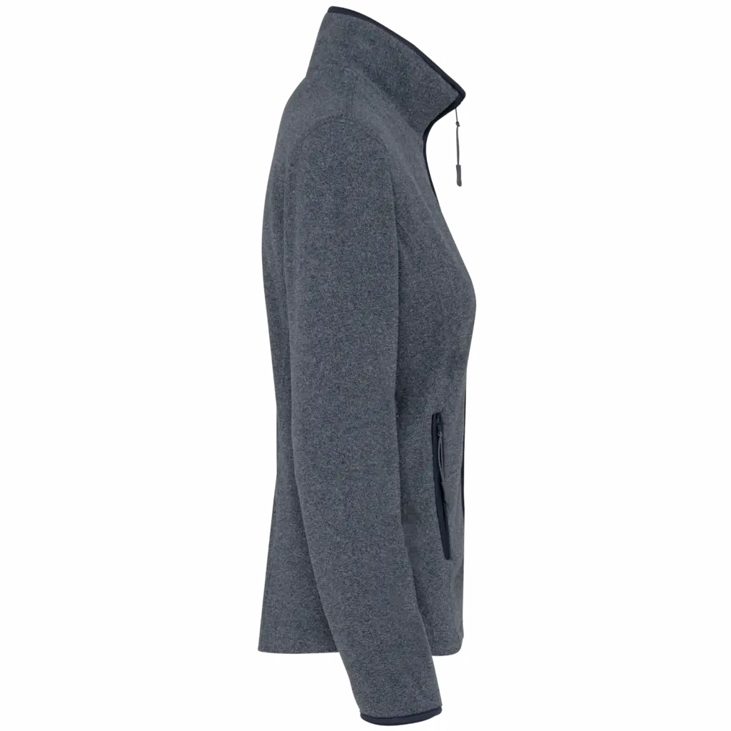 PS_K907-S_FRENCHNAVYHEATHER - Hidalgo-werbeartikel Microfleece met rits dames, french navy heather — productfoto 15