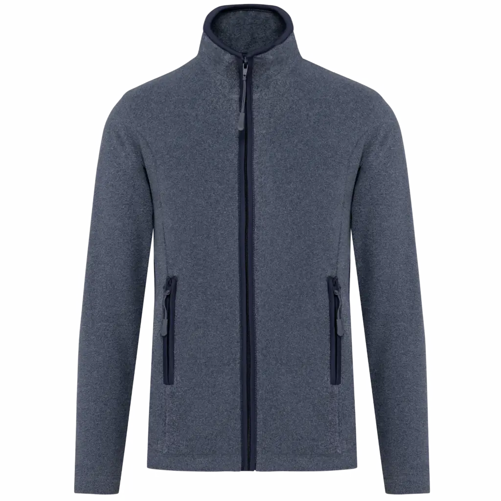Microfleece met rits dames, french navy heather — productfoto 16