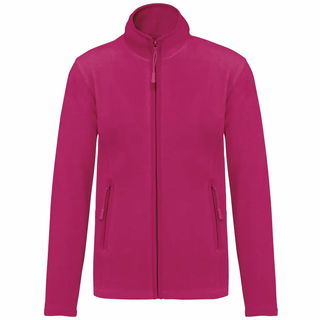 Microfleece met rits dames, fuchsia — productfoto 17