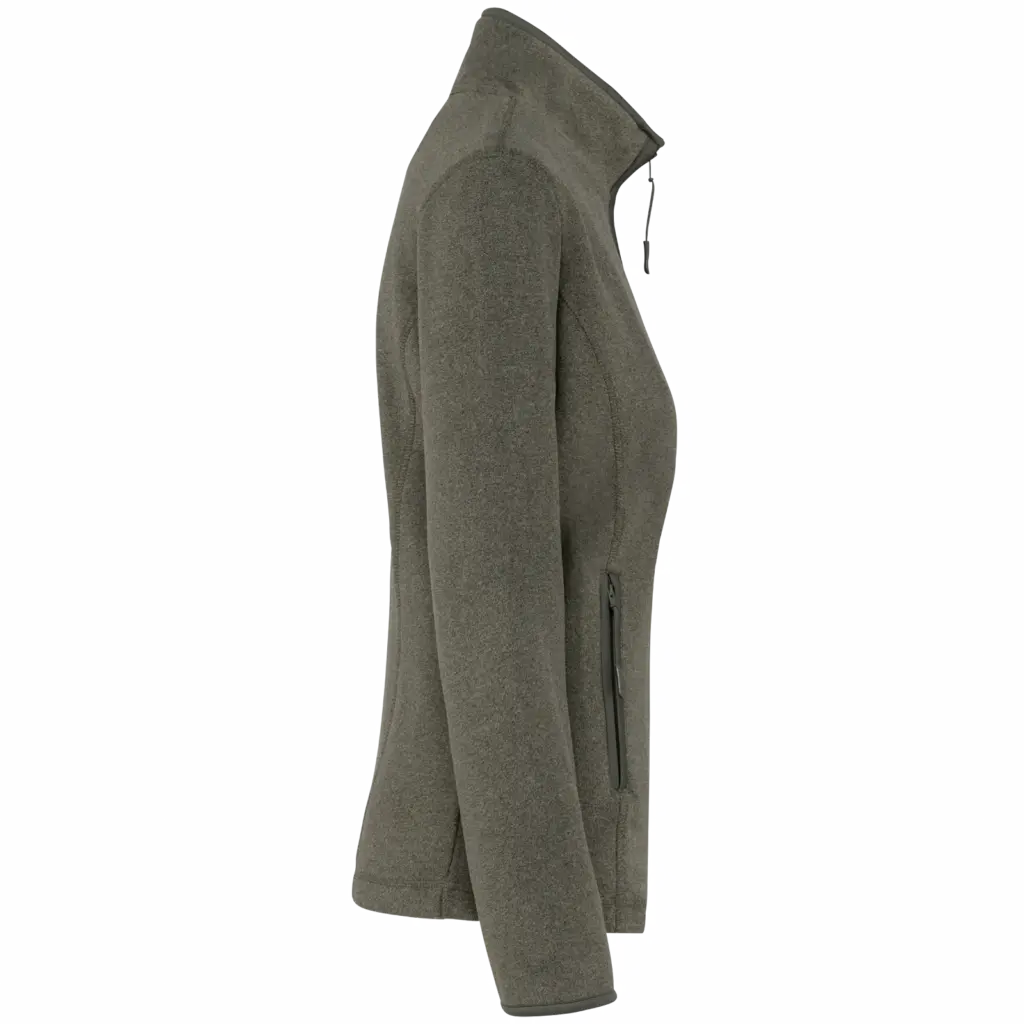 PS_K907-S_GREENMARBLEHEATHER - Hidalgo-werbeartikel Microfleece met rits dames, green marble heather — productfoto 17