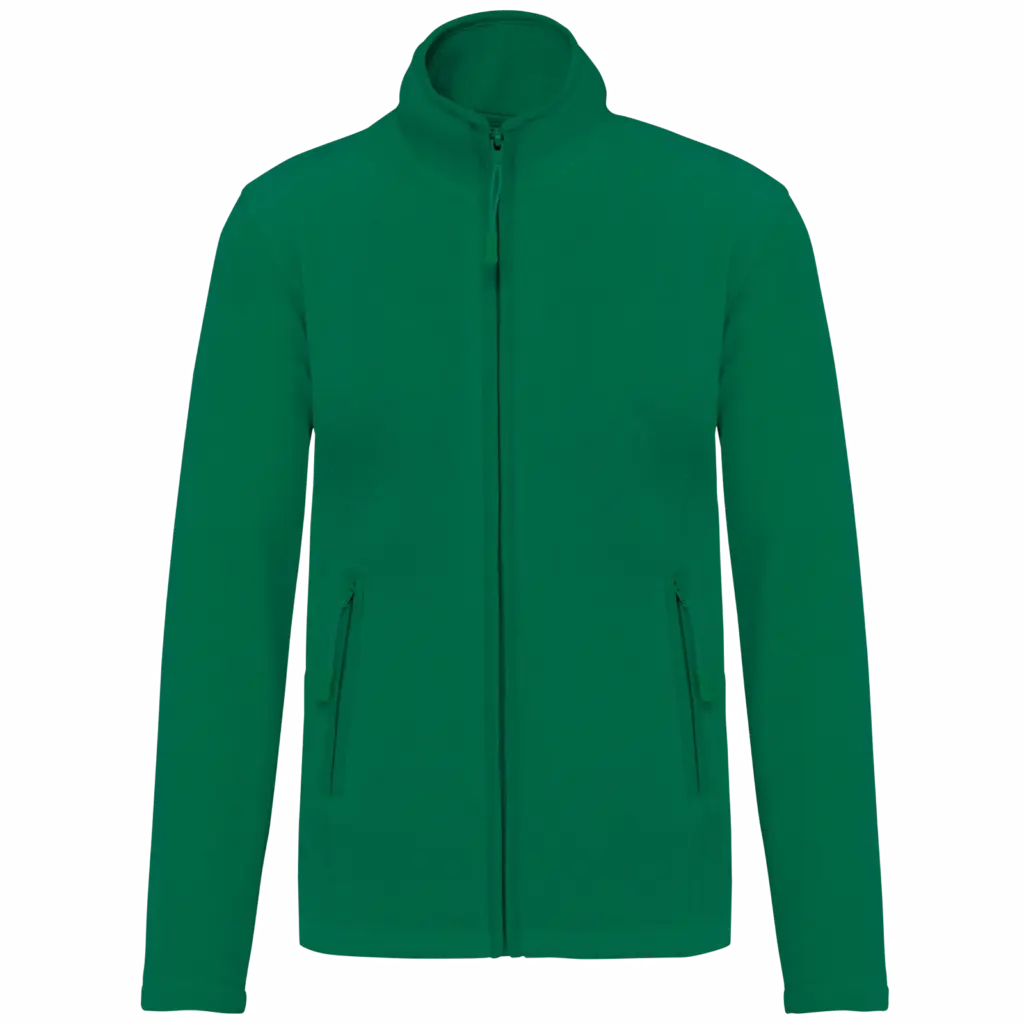 Microfleece met rits dames, kelly green — productfoto 20