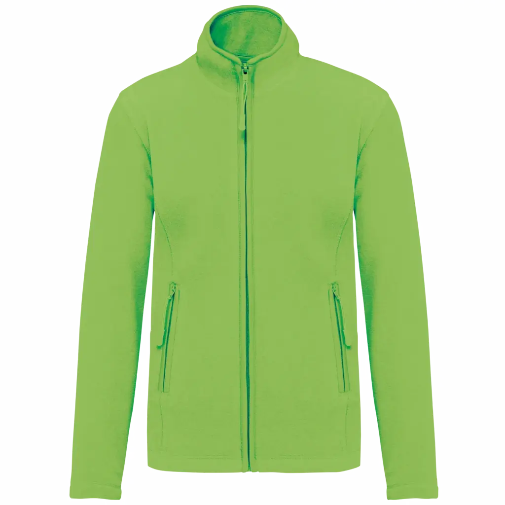 Microfleece met rits dames, lime — productfoto 21