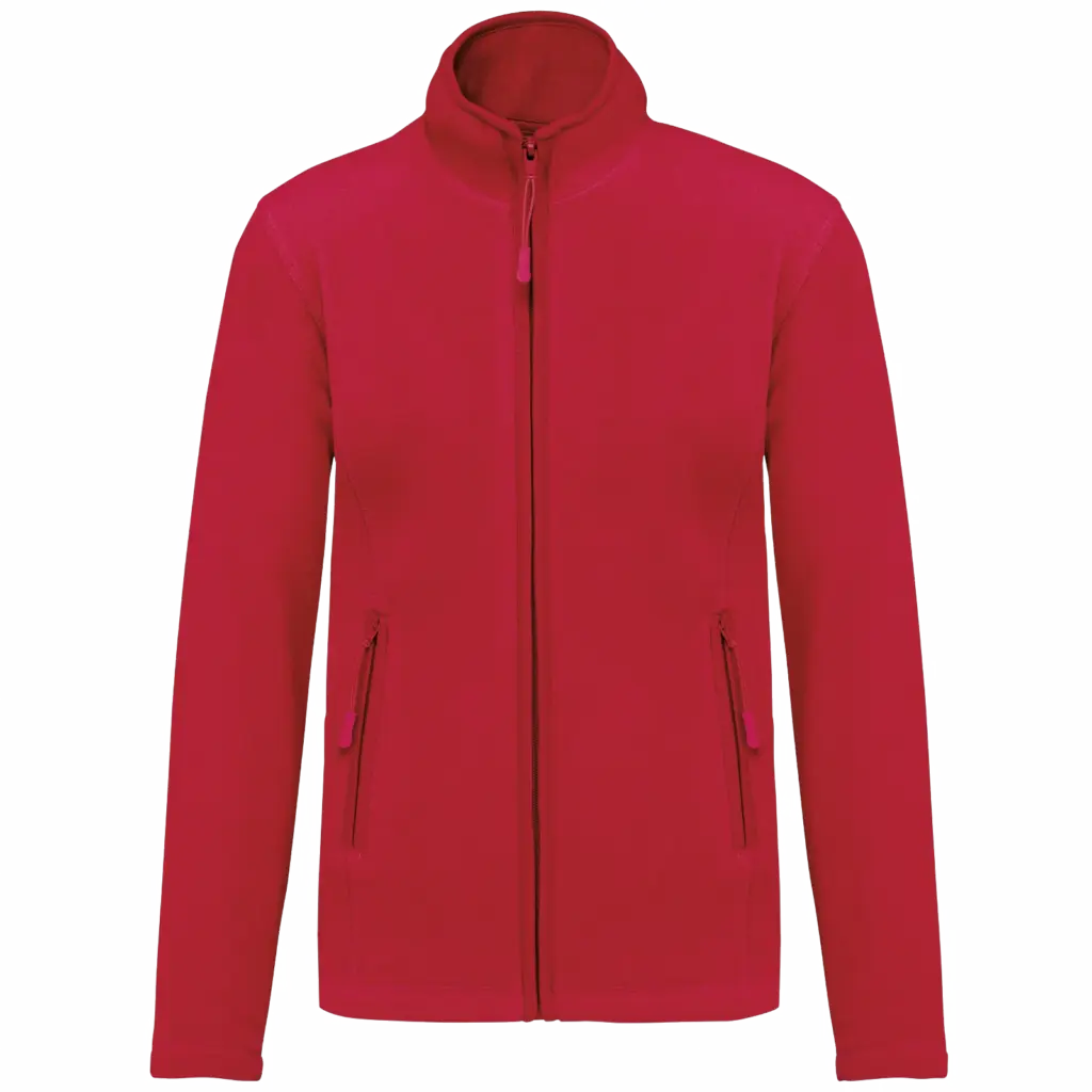 Microfleece met rits dames, red — productfoto 27