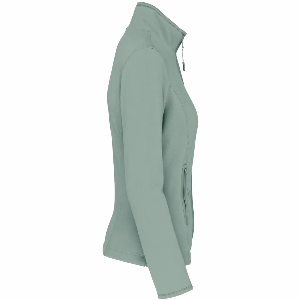 PS_K907-S_SAGE - Hidalgo-werbeartikel Microfleece met rits dames, sage — productfoto 28