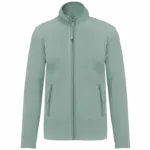 Microfleece met rits dames, sage — productfoto 29