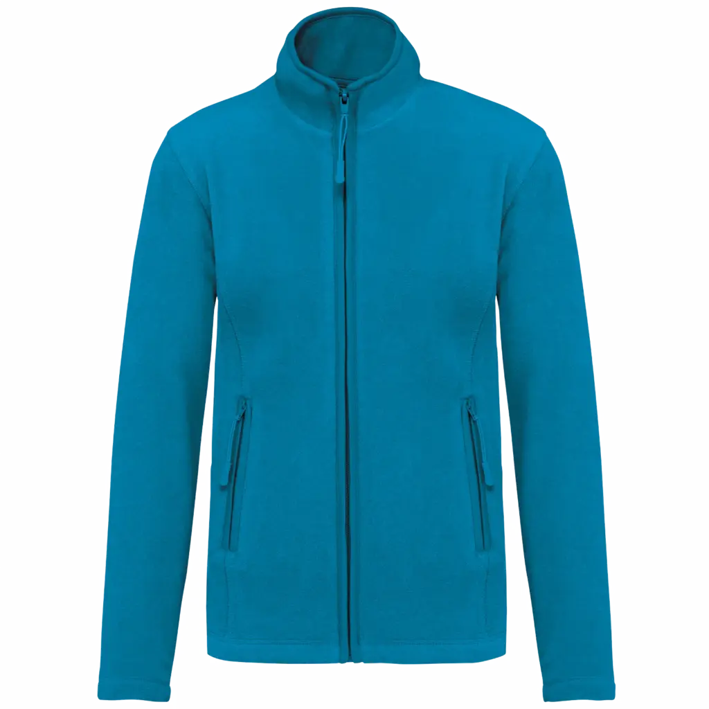 Microfleece met rits dames, tropical blue — productfoto 32