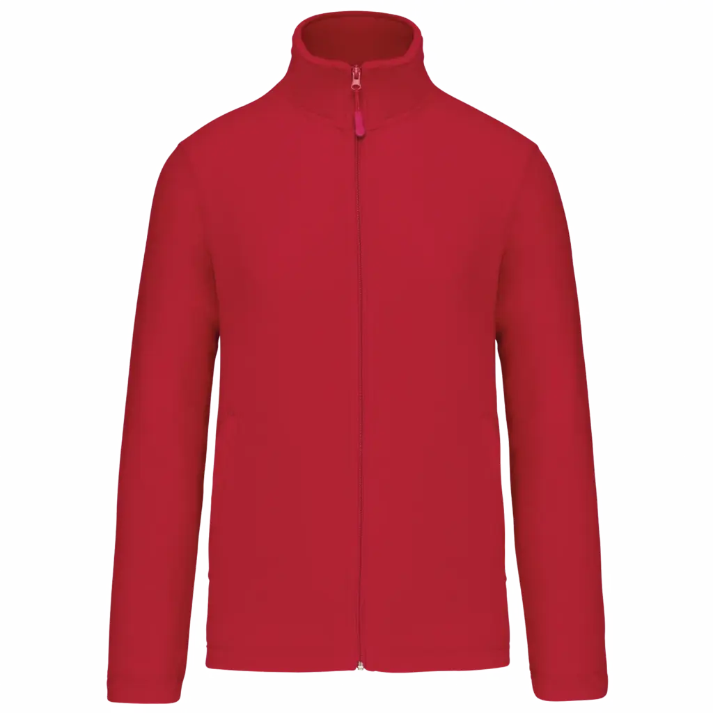Microfleece met rits, red — productfoto 9