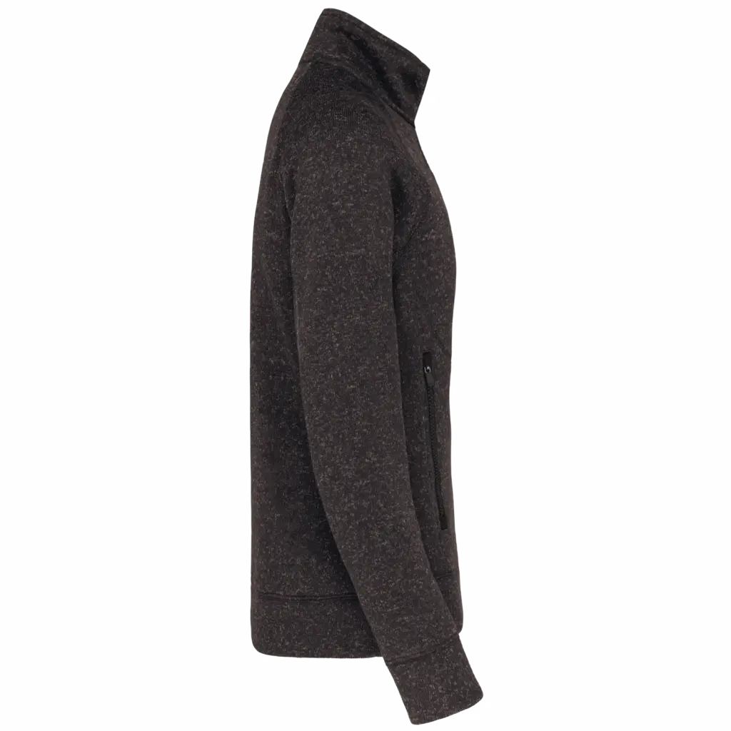 Heather herenvest met rits, dark grey melange — productfoto 5
