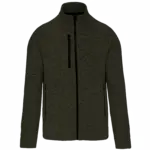 Heather herenvest met rits, dark khaki melange — productfoto 7