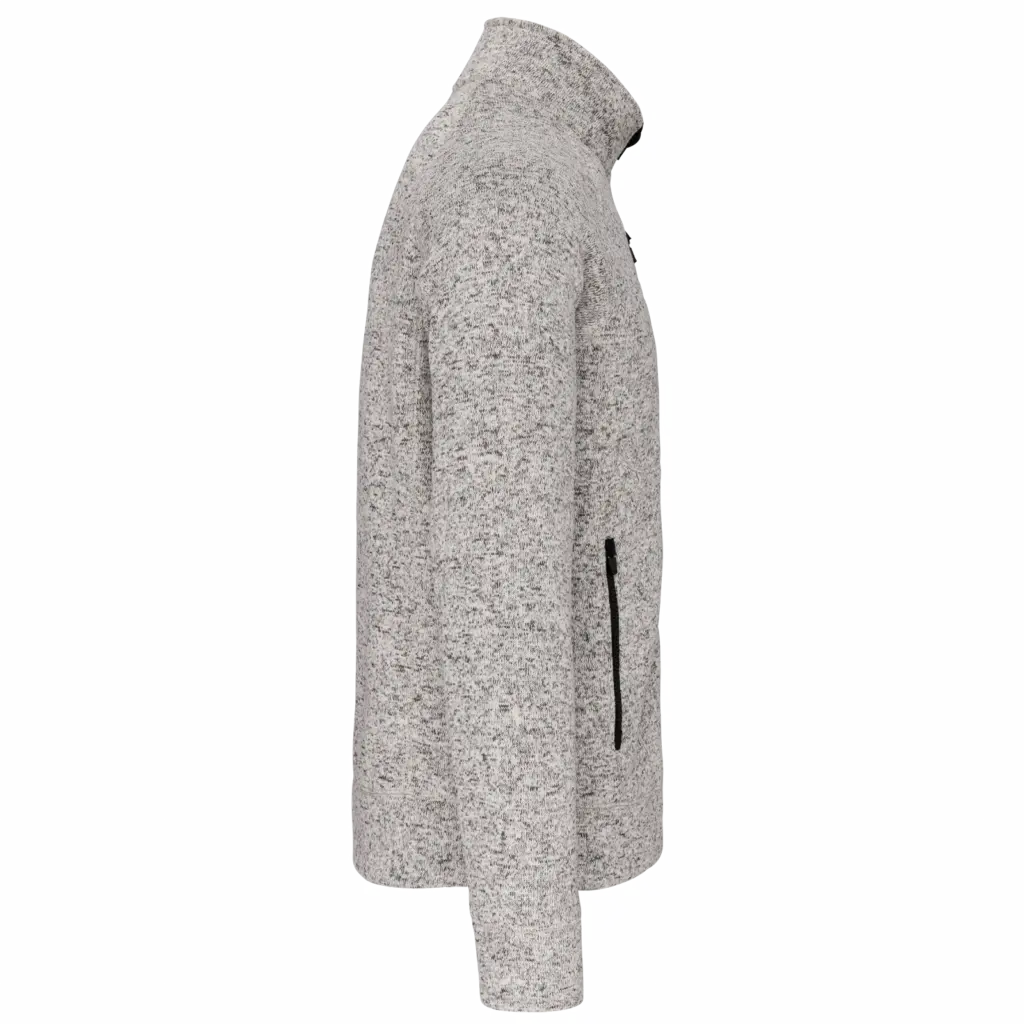 Heather herenvest met rits, light grey melange — productfoto 7