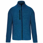 Heather herenvest met rits, light royal blue melange — productfoto 9