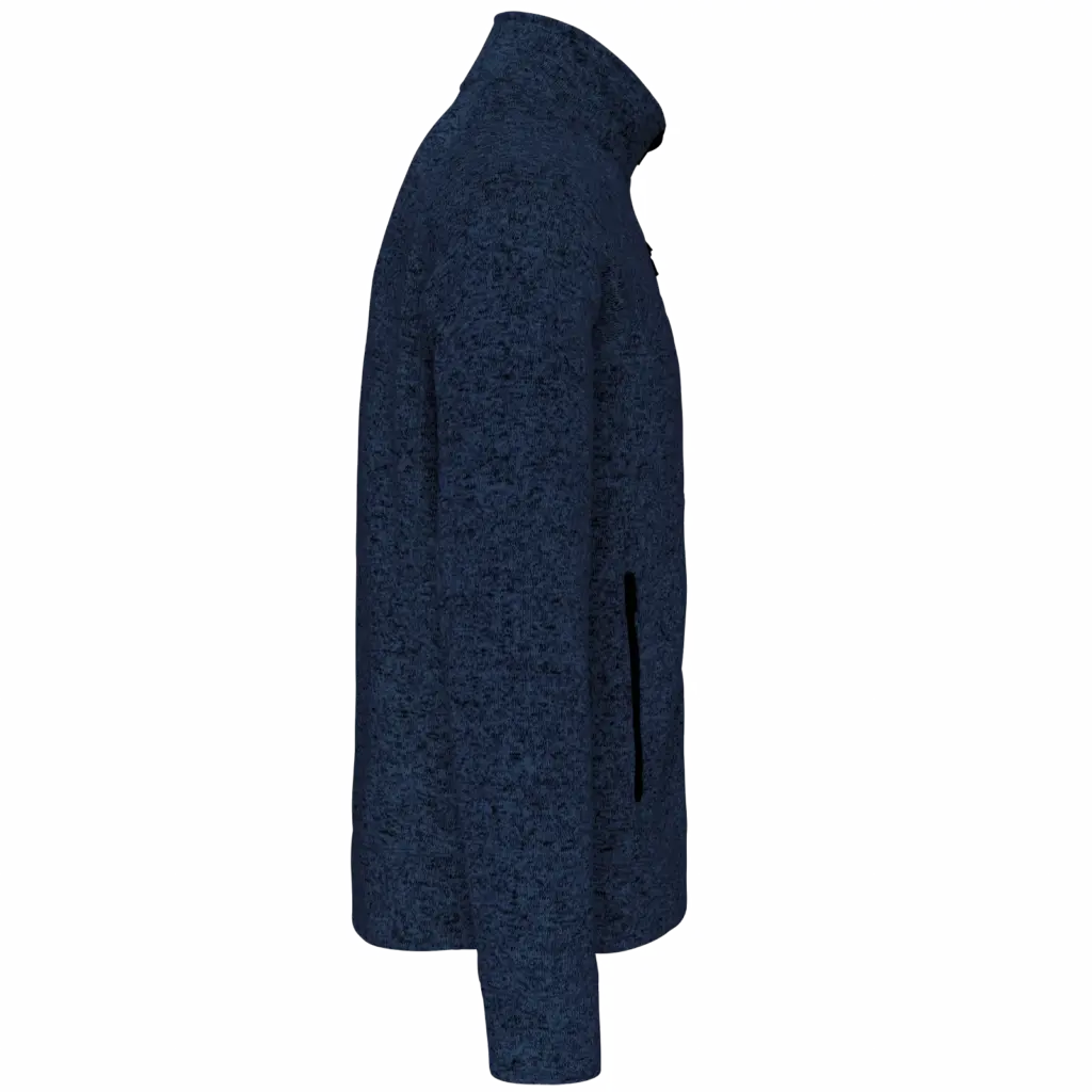 Heather herenvest met rits, navy melange — productfoto 9