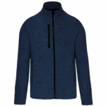 Heather herenvest met rits, navy melange — productfoto 10