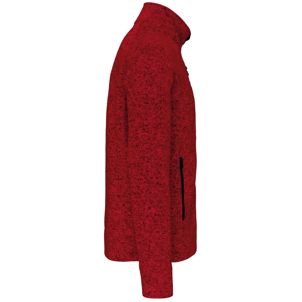 Heather herenvest met rits, red melange — productfoto 10