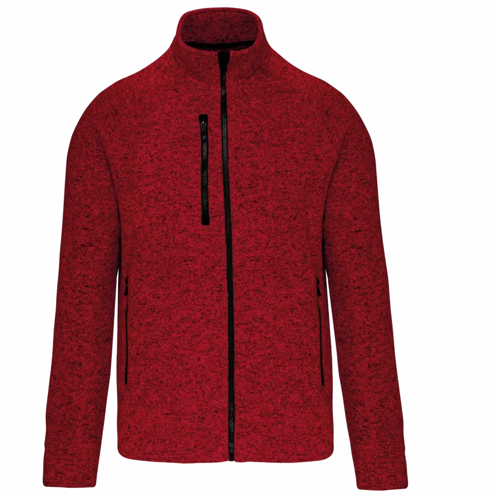 Heather herenvest met rits, red melange — productfoto 11