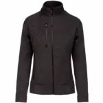 Heather damesvest met rits, dark grey melange — productfoto 6